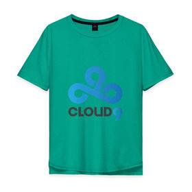 Мужская футболка хлопок Oversize с принтом Cloud9 в Санкт-Петербурге, 100% хлопок | свободный крой, круглый ворот, “спинка” длиннее передней части | Тематика изображения на принте: cld9