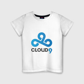 Детская футболка хлопок с принтом Cloud9 в Санкт-Петербурге, 100% хлопок | круглый вырез горловины, полуприлегающий силуэт, длина до линии бедер | cld9
