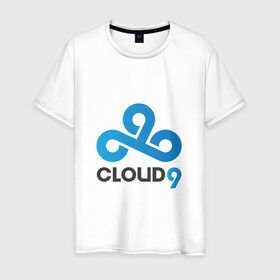 Мужская футболка хлопок с принтом Cloud9 в Санкт-Петербурге, 100% хлопок | прямой крой, круглый вырез горловины, длина до линии бедер, слегка спущенное плечо. | Тематика изображения на принте: cld9