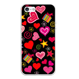Чехол силиконовый для Телефон Apple iPhone 5/5S с принтом Любовь в Санкт-Петербурге, Силикон | Область печати: задняя сторона чехла, без боковых панелей | Тематика изображения на принте: love is | любовь | подарки | сердца