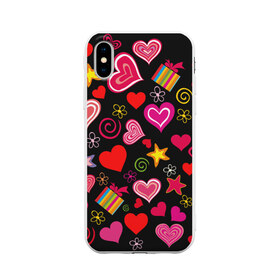 Чехол для Apple iPhone X силиконовый матовый с принтом Любовь в Санкт-Петербурге, Силикон | Печать на задней стороне чехла, без боковой панели | love is | любовь | подарки | сердца