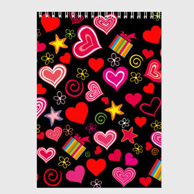 Скетчбук с принтом Любовь в Санкт-Петербурге, 100% бумага
 | 48 листов, плотность листов — 100 г/м2, плотность картонной обложки — 250 г/м2. Листы скреплены сверху удобной пружинной спиралью | love is | любовь | подарки | сердца