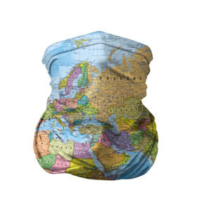 Бандана-труба 3D с принтом Карта в Санкт-Петербурге, 100% полиэстер, ткань с особыми свойствами — Activecool | плотность 150‒180 г/м2; хорошо тянется, но сохраняет форму | map | world | глобус | мир | россия