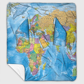 Плед с рукавами с принтом Карта в Санкт-Петербурге, 100% полиэстер | Закругленные углы, все края обработаны. Ткань не мнется и не растягивается. Размер 170*145 | map | world | глобус | мир | россия
