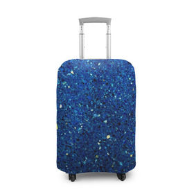 Чехол для чемодана 3D с принтом Blue mirror в Санкт-Петербурге, 86% полиэфир, 14% спандекс | двустороннее нанесение принта, прорези для ручек и колес | green | абстракции | гранж | мозаика | стекло | текстуры