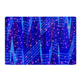 Магнитный плакат 3Х2 с принтом Огоньки в Санкт-Петербурге, Полимерный материал с магнитным слоем | 6 деталей размером 9*9 см | Тематика изображения на принте: арт | огоньки | прикольные | свет | синий | текстуры