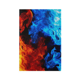 Обложка для паспорта матовая кожа с принтом Огонь и вода в Санкт-Петербурге, натуральная матовая кожа | размер 19,3 х 13,7 см; прозрачные пластиковые крепления | Тематика изображения на принте: вода | инь и янь | огонь | отношения
