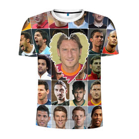 Мужская футболка 3D спортивная с принтом Франческо Тотти - лучший в Санкт-Петербурге, 100% полиэстер с улучшенными характеристиками | приталенный силуэт, круглая горловина, широкие плечи, сужается к линии бедра | francesco totti | лучший футболист | любимый игрок | сердце | франческо тотти | футбол | я люблю