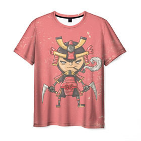 Мужская футболка 3D с принтом Самурай в Санкт-Петербурге, 100% полиэфир | прямой крой, круглый вырез горловины, длина до линии бедер | ninja | samurai | мудрость | ниндзя | самурай