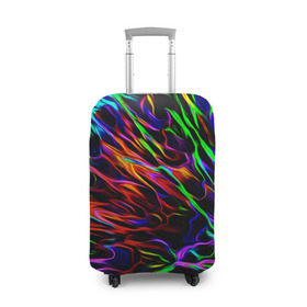 Чехол для чемодана 3D с принтом Разноцветные разводы в Санкт-Петербурге, 86% полиэфир, 14% спандекс | двустороннее нанесение принта, прорези для ручек и колес | гранж | краска | разводы | цветные