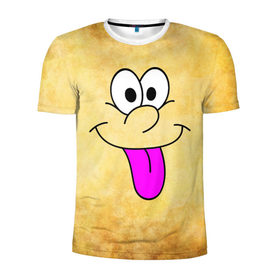 Мужская футболка 3D спортивная с принтом Балдею от всего в Санкт-Петербурге, 100% полиэстер с улучшенными характеристиками | приталенный силуэт, круглая горловина, широкие плечи, сужается к линии бедра | балдею от всего | веселье | мордочка | позитив | прикол | рожица | смайл | смех | улыбка | умора | хорошее настроение | юмор | язык