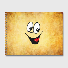 Альбом для рисования с принтом Заразительная улыбка в Санкт-Петербурге, 100% бумага
 | матовая бумага, плотность 200 мг. | Тематика изображения на принте: веселье | заразительная улыбка | мордочка | позитив | прикол | рожица | смайл | смех | улыбка | умора | хорошее настроение | юмор