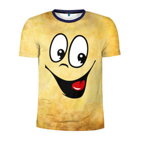 Мужская футболка 3D спортивная с принтом Заразительная улыбка в Санкт-Петербурге, 100% полиэстер с улучшенными характеристиками | приталенный силуэт, круглая горловина, широкие плечи, сужается к линии бедра | веселье | заразительная улыбка | мордочка | позитив | прикол | рожица | смайл | смех | улыбка | умора | хорошее настроение | юмор