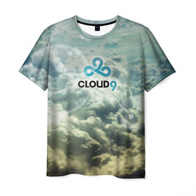 Мужская футболка 3D с принтом Cloud 9 в Санкт-Петербурге, 100% полиэфир | прямой крой, круглый вырез горловины, длина до линии бедер | cloud 9 | counter | csgo | strike | team