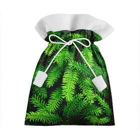 Подарочный 3D мешок с принтом Ёлка в Санкт-Петербурге, 100% полиэстер | Размер: 29*39 см | green | дерево | елка | зеленый | природа