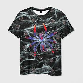 Мужская футболка 3D с принтом Broodmother в Санкт-Петербурге, 100% полиэфир | прямой крой, круглый вырез горловины, длина до линии бедер | broodmother | dota 2 | паук | чёрная паучиха