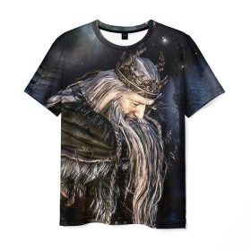 Мужская футболка 3D с принтом Dark Souls 3 в Санкт-Петербурге, 100% полиэфир | прямой крой, круглый вырез горловины, длина до линии бедер | dark souls | praise the sun | you died | дарк соулс