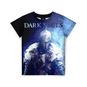 Детская футболка 3D с принтом Dark Souls 17 в Санкт-Петербурге, 100% гипоаллергенный полиэфир | прямой крой, круглый вырез горловины, длина до линии бедер, чуть спущенное плечо, ткань немного тянется | dark souls