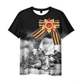 Мужская футболка 3D с принтом 9 мая 14 в Санкт-Петербурге, 100% полиэфир | прямой крой, круглый вырез горловины, длина до линии бедер | великая отечественная | ветераны | война | день победы | память | победа | россия | ссср