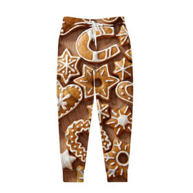 Мужские брюки 3D с принтом печенье в Санкт-Петербурге, 100% полиэстер | манжеты по низу, эластичный пояс регулируется шнурком, по бокам два кармана без застежек, внутренняя часть кармана из мелкой сетки | christmas | cookies | decoration | merry | xmas | выпечка | глазурь | новый год | рождество | сладко