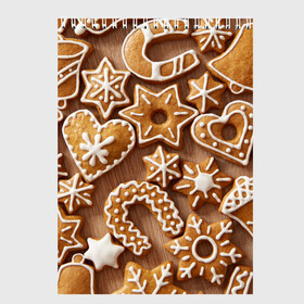 Скетчбук с принтом печенье в Санкт-Петербурге, 100% бумага
 | 48 листов, плотность листов — 100 г/м2, плотность картонной обложки — 250 г/м2. Листы скреплены сверху удобной пружинной спиралью | christmas | cookies | decoration | merry | xmas | выпечка | глазурь | новый год | рождество | сладко