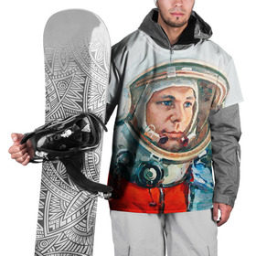 Накидка на куртку 3D с принтом Гагарин в Санкт-Петербурге, 100% полиэстер |  | space | гагарин | космос | россия
