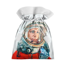 Подарочный 3D мешок с принтом Гагарин в Санкт-Петербурге, 100% полиэстер | Размер: 29*39 см | Тематика изображения на принте: space | гагарин | космос | россия