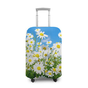 Чехол для чемодана 3D с принтом Полевые цветы 7 в Санкт-Петербурге, 86% полиэфир, 14% спандекс | двустороннее нанесение принта, прорези для ручек и колес | поле | полевые цветы | цветы