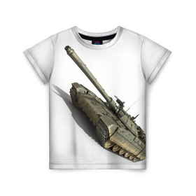 Детская футболка 3D с принтом Армата 2 в Санкт-Петербурге, 100% гипоаллергенный полиэфир | прямой крой, круглый вырез горловины, длина до линии бедер, чуть спущенное плечо, ткань немного тянется | 9 мая | armata | армата | военная техника | танк | техника