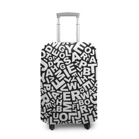 Чехол для чемодана 3D с принтом Английский алфавит в Санкт-Петербурге, 86% полиэфир, 14% спандекс | двустороннее нанесение принта, прорези для ручек и колес | алфавит | английский язык | буквы | оформление | слой | текстура | трайбл | узор | фон