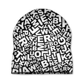 Шапка 3D с принтом Английский алфавит в Санкт-Петербурге, 100% полиэстер | универсальный размер, печать по всей поверхности изделия | алфавит | английский язык | буквы | оформление | слой | текстура | трайбл | узор | фон