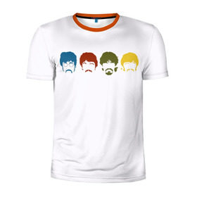 Мужская футболка 3D спортивная с принтом Beatles в Санкт-Петербурге, 100% полиэстер с улучшенными характеристиками | приталенный силуэт, круглая горловина, широкие плечи, сужается к линии бедра | beatles | битлз | битлы | рок | рок н рол