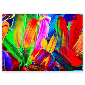 Поздравительная открытка с принтом абстракция красок в Санкт-Петербурге, 100% бумага | плотность бумаги 280 г/м2, матовая, на обратной стороне линовка и место для марки
 | абстракция | краска | цветные