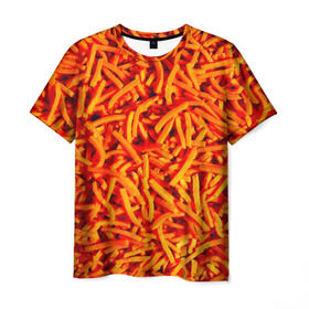 Мужская футболка 3D с принтом Морковь в Санкт-Петербурге, 100% полиэфир | прямой крой, круглый вырез горловины, длина до линии бедер | морковь | овощи | оранжевый | салат