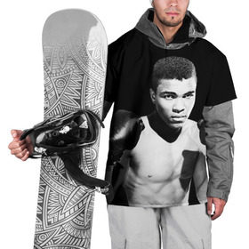 Накидка на куртку 3D с принтом Muhammad ali 2 в Санкт-Петербурге, 100% полиэстер |  | ali | boxing |  muhammad ali | али | бокс | боксер | мухамад. мухаммад | мухамед али | мухаммед | мухаммед али