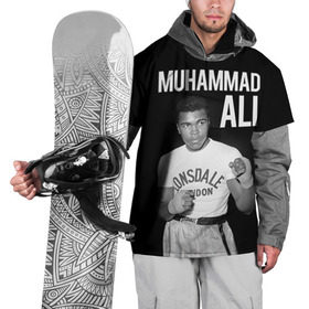 Накидка на куртку 3D с принтом Muhammad Ali в Санкт-Петербурге, 100% полиэстер |  | ali | boxing | muhammad ali |   |  muhammad |  бокс | али | боксер | мухамад. мухаммад | мухаммед | мухаммед али