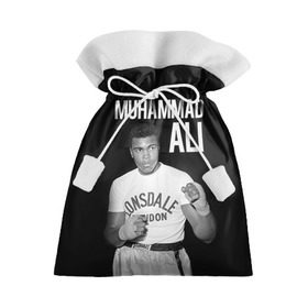 Подарочный 3D мешок с принтом Muhammad Ali в Санкт-Петербурге, 100% полиэстер | Размер: 29*39 см | Тематика изображения на принте: ali | boxing | muhammad ali |   |  muhammad |  бокс | али | боксер | мухамад. мухаммад | мухаммед | мухаммед али