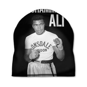 Шапка 3D с принтом Muhammad Ali в Санкт-Петербурге, 100% полиэстер | универсальный размер, печать по всей поверхности изделия | ali | boxing | muhammad ali |   |  muhammad |  бокс | али | боксер | мухамад. мухаммад | мухаммед | мухаммед али