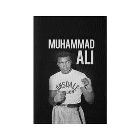Обложка для паспорта матовая кожа с принтом Muhammad Ali в Санкт-Петербурге, натуральная матовая кожа | размер 19,3 х 13,7 см; прозрачные пластиковые крепления | ali | boxing | muhammad ali |   |  muhammad |  бокс | али | боксер | мухамад. мухаммад | мухаммед | мухаммед али