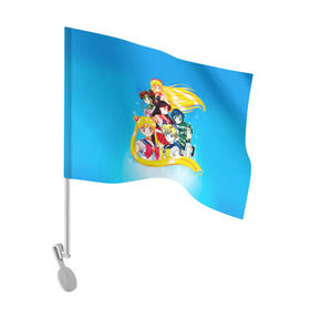 Флаг для автомобиля с принтом Sailor Moon в Санкт-Петербурге, 100% полиэстер | Размер: 30*21 см | anime | sailor moon | sailormoon | аниме | красавица воин сейлор мун | сейлор мун | сейлормун | усаги | усаги цукино | цукино