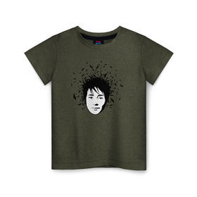 Детская футболка хлопок с принтом Земфира в Санкт-Петербурге, 100% хлопок | круглый вырез горловины, полуприлегающий силуэт, длина до линии бедер | zemfira | земфира | рок | русский рок