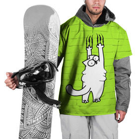 Накидка на куртку 3D с принтом Simon`s cat 3 в Санкт-Петербурге, 100% полиэстер |  | fitness | kitty | simon cat | simons | simons cat | голодный кот | для жирных | для толстых | жир | кот | кот саймона | котик | кошка | с котами | саймон | спорт | толстая | толстый | фитнес | фитнесс
