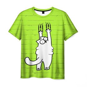 Мужская футболка 3D с принтом Simon`s cat 3 в Санкт-Петербурге, 100% полиэфир | прямой крой, круглый вырез горловины, длина до линии бедер | fitness | kitty | simon cat | simons | simons cat | голодный кот | для жирных | для толстых | жир | кот | кот саймона | котик | кошка | с котами | саймон | спорт | толстая | толстый | фитнес | фитнесс