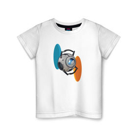 Детская футболка хлопок с принтом Portal в Санкт-Петербурге, 100% хлопок | круглый вырез горловины, полуприлегающий силуэт, длина до линии бедер | portal | valve | портал