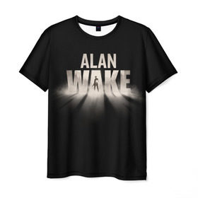 Мужская футболка 3D с принтом Alan Wake в Санкт-Петербурге, 100% полиэфир | прямой крой, круглый вырез горловины, длина до линии бедер | alan | wake | алан уэйк | игра