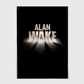 Постер с принтом Alan Wake в Санкт-Петербурге, 100% бумага
 | бумага, плотность 150 мг. Матовая, но за счет высокого коэффициента гладкости имеет небольшой блеск и дает на свету блики, но в отличии от глянцевой бумаги не покрыта лаком | alan | wake | алан уэйк | игра