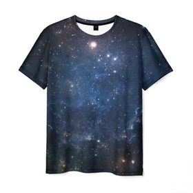Мужская футболка 3D с принтом Космос в Санкт-Петербурге, 100% полиэфир | прямой крой, круглый вырез горловины, длина до линии бедер | бездна | вселенная | галактика | звёзды | камета | космос | мгла | метеориты | метеоры | млечный путь | орбита | планеты | солнечная система