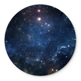Коврик круглый с принтом Космос в Санкт-Петербурге, резина и полиэстер | круглая форма, изображение наносится на всю лицевую часть | бездна | вселенная | галактика | звёзды | камета | космос | мгла | метеориты | метеоры | млечный путь | орбита | планеты | солнечная система