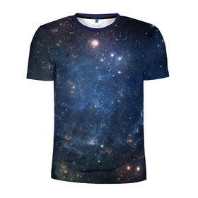 Мужская футболка 3D спортивная с принтом Космос в Санкт-Петербурге, 100% полиэстер с улучшенными характеристиками | приталенный силуэт, круглая горловина, широкие плечи, сужается к линии бедра | бездна | вселенная | галактика | звёзды | камета | космос | мгла | метеориты | метеоры | млечный путь | орбита | планеты | солнечная система