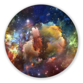 Коврик круглый с принтом Вселенная в Санкт-Петербурге, резина и полиэстер | круглая форма, изображение наносится на всю лицевую часть | вселенная | галактика | звёзды | камета | космос | метеориты | метеоры | млечный путь | орбита | планеты | солнечная система